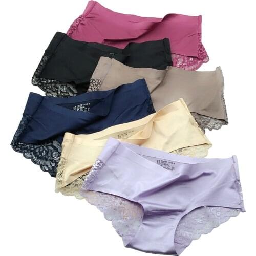 5 Pcs / Lot 2021 New Arrival Sexy Lace Underwear Nylon Seamless Panties M L XL XXL 836