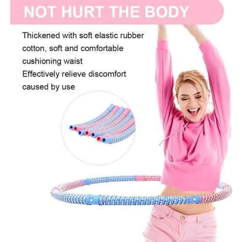 7 Sections Detachable Weighted Sport Hoop Female Waist Trainer Gym Home Fitness Tool Exercise Fitness Equipment Weight Loss Tool