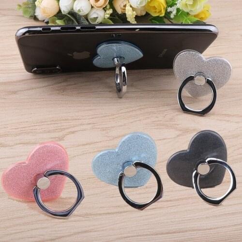 Mobile Phone Ring Holder Telephone Support Accessories Round Love Phone Finger Stand Holder For Phone Support Desk Cell Phone
