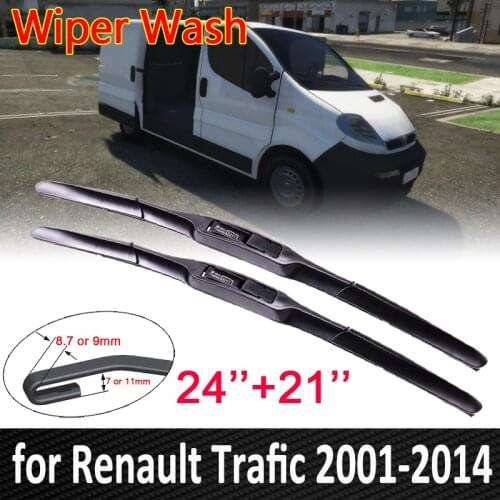 Car Wiper Blades for Renault Trafic X83 2001~2014 Front Windscreen Wipers Vivaro Primastar 2002 2013 Car Accessories Stickers