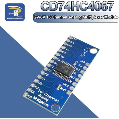 CD74HC4067 CMOS 2V-6V 16 Channel Way Analog Multiplexer / Digital ADC Module For Arduino 74HC4067 Microcontroller Board