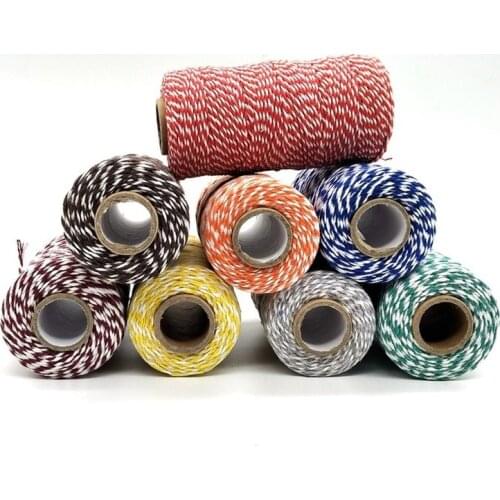 100m 2mm Natural Jute String Colorful Jute Twine for Artworks, DIY Crafts, Picture Display and Embellishments, Gift Decorations