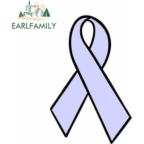 EARLFAMILY 13cm x 8.5cm For Stomach Cancer Ribbon Car Truck Decal Bumper Car Stickers Laptop Creative Sticker Decoration