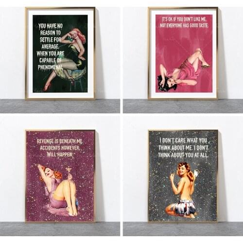 PHENOMENAL PIN UP ,I Don’t Care What You Think Print poster