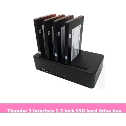 Thunderbolt 3 hard drive enclosure 2.5 inch SATA SSD hard drive enclosure supports 4 2.5 inch SSD RAID0