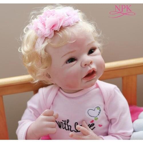 NPK 55CM art doll lifelike soft body 100% handmade detailed painting collectibles reborn baby doll