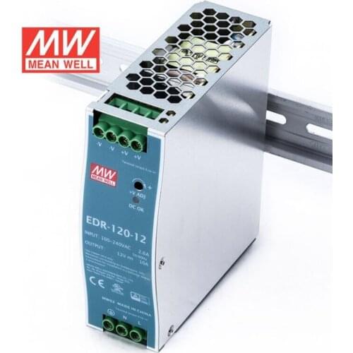 Mean Well EDR-120-12 meanwell 12V DC 10A 120W Single Output Industrial DIN RAIL Power Supply