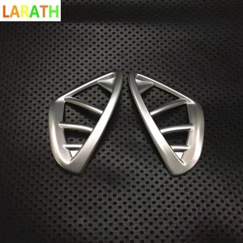 Car styling cover garnish detector trim ABS chrome front Air condition Outlet Vent 2pcs For Renault Captur 2015 2016 2017