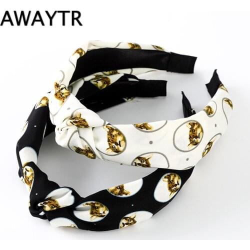 AWAYTR Knotted Retro Hair Band Headbands New Fashion Girls Women Hair Hoop Wide Cute Bezel Hairbands Hair Accessories