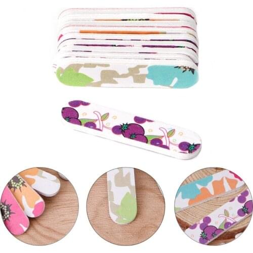 Mini Pro Nail Files Cute Round Double Sided Grit Nail Art Tips Tools Manicure