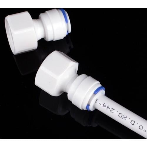 Fit 3/8" 9.52mm OD Tube x 1/2" BSP Female POM Quick Fitting Connector For Aquarium RO Water Filter Reverse Osmosis System