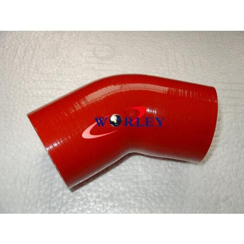 Silicone Hose 45 degree Bend Elbow 2inch 51mm Black Silicon Intake Tube pipe RED