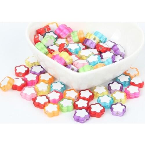 Mixed Plum Acrylic Beads Charm Loose Spacer Beads For Jewelry Making DIY Needlework Bracelet Accessories