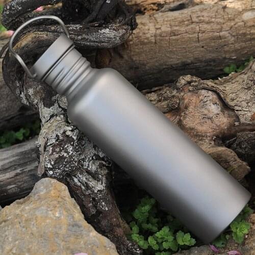 Pure Titanium Sports Kettle Outdoor Portable Beverage Bottle Drinking Water Mountaineering Large Capacity 750Ml Ta8370l