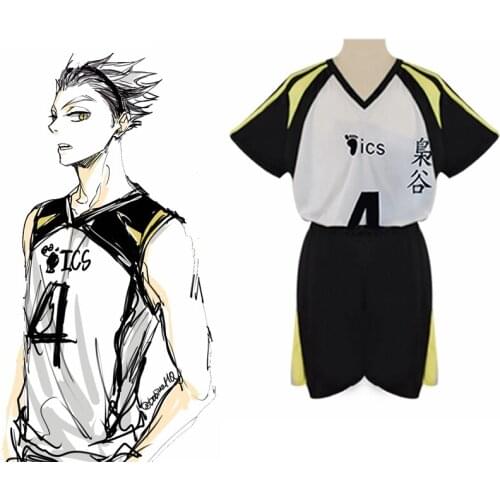 Unisex Anime Cos Haikyuu!! Akaashi Keiji No 4 Cosplay Costumes Uniform Dress