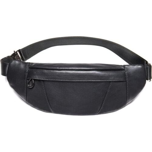 Cow Leather Mens Waterproof Waist Fanny Pack Fashion Waist Mobile Phone Pouch Bags For Women Motorcycle Leg Mens Chest Bags