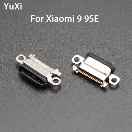 YuXi 2pcs USB C Charging Port Charger Dock TYPE-C Jack For Xiaomi Mi9 mi 9SE USB Dock Plug Connector Replacement Parts