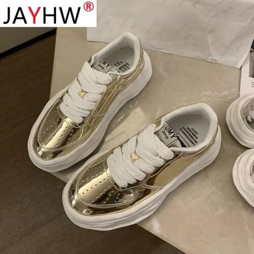 JAYHW WomenS Casual Fashion Sports Shoes Female Tennis Platform Low Top Leather Sneakers New Woman Breathable Flats