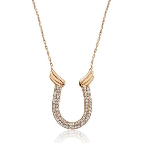 Silver Horseshoe Lady Necklace