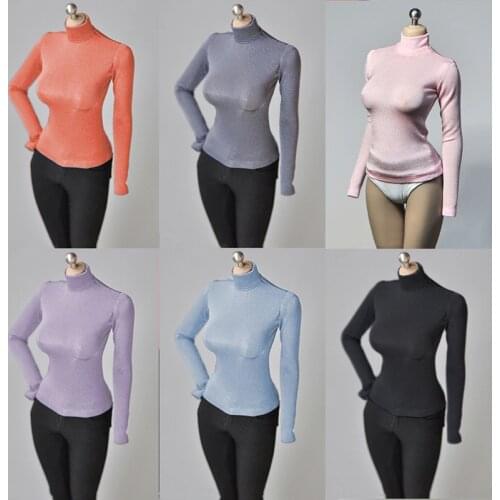 1/6 Turtleneck Tights Clothing Fit for 12inch Female Seamless Figure Body Toys for 12'' Woman Action Figure