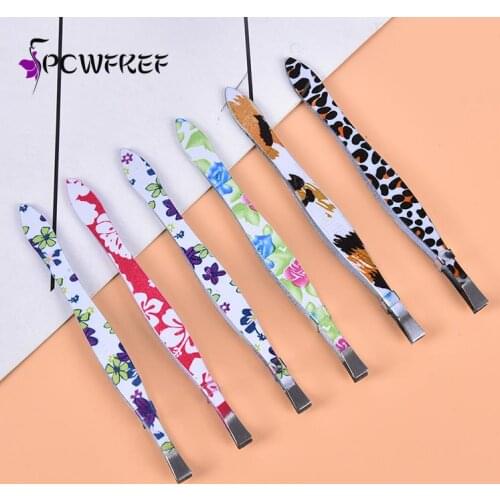 1pc Eyebrow Tweezers Clamp Pincet Eyelash Stainless Steel Tongs Hair Removal Factory Power Makeup Tools