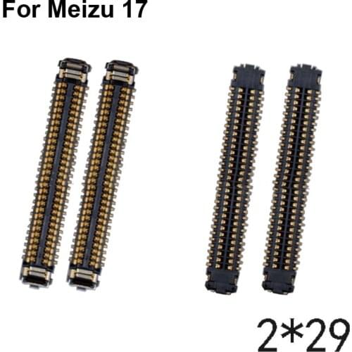 2pcs For Meizu 17 LCD display screen FPC connector For Meizu17 logic on motherboard mainboard
