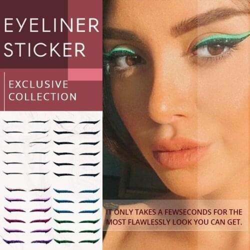 40pcs Eyelid Line Stick Reusable eyeliner stickers Cat Eye Makeup Double Eyelid Sticker Eyeliner Makeup Sticker Decor beauty
