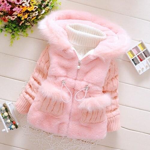 2020 New Girls Padded Jacket Thick Winter Mid-Section Waist Slimming Padded Jacket Childrens Padded Jacket Korean 1-4 Years
