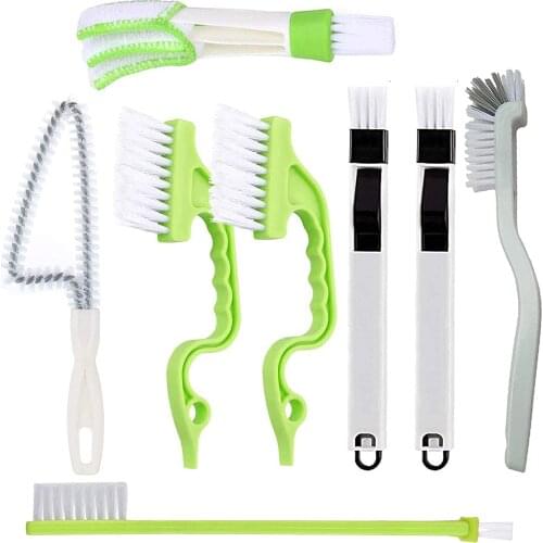 8 window slot cleaning brushes, window or sliding door track cleaning, ceramic tile, 2 in 1 window sill cleaner, handheld slot