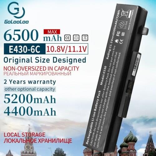6500mAh E430 E530 New Battery for Lenovo ThinkPad Edge E440 E431 E435 E531 E535 E540 E430C E545 K49A E49 45N1042 45N1043 45N1050