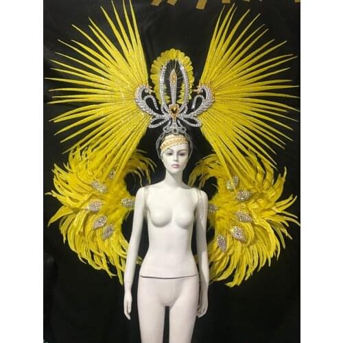 Latin dance Samba accessories Fashion exquisite headdress feathers Delicate dance shows accessories