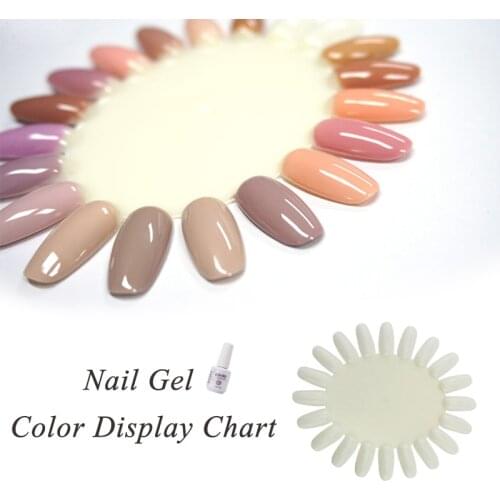Arte Clavo 10pcs Nail Art Tools Showing Shelf UV Gel Nail Polish Display Color Chart Manicure Practice White False Nail Tips