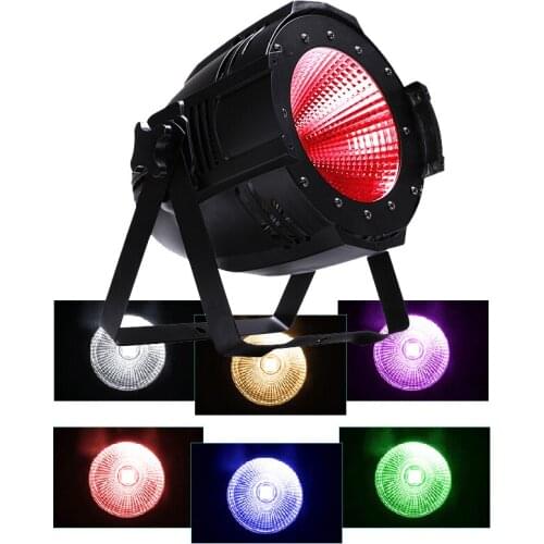 Free shipping 100W LED COB Par DMX512 RGBW 4in1 Stage Effect Lighting DJ Disco music Party lights Wedding Dance floor Decoration