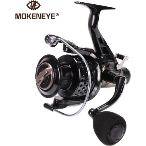 Big Strong Drag Metal Fishing Reel Spinning Reel Adjustable Handle Line Spool Front & Rear Brakes Left/Right Handle Saltwater