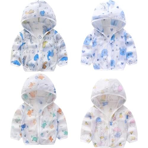 Children Skinsuits Clothing Childrens Sun Protection Clothes Kids Summer New Boys Girls Breathable Lightweight Hooded Jacket