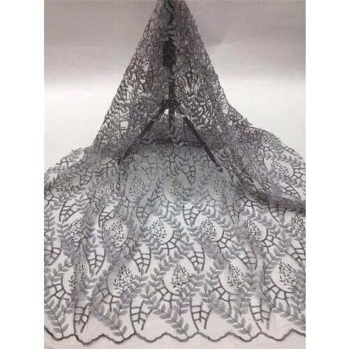 Exquisite 3mm laser flower sequin lace embroidery with leaves, suitable for womens skirt design fabric