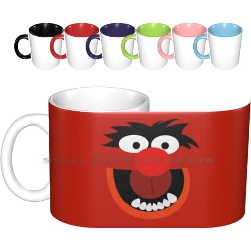 Animal Ceramic Mugs Coffee Cups Milk Tea Mug Animal Electric Mayhem Band Music Creature Monster Dr Teeth Pig Piggy Big Bird