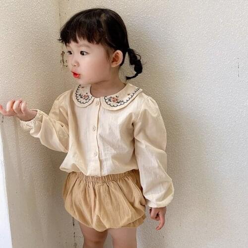 Newborn Baby Girls Clothes Set Infant Clothes For Girl Spring 2021 Baby T-shirt Tutu Short Cotton Baby Clothing Set Embroidered