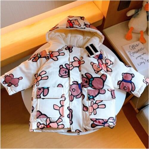 Kids Boys Winter Bear Jackets Coat For Children Clothing Girls Hooded Outerwear Teen Girls Clothes Children Parkas Snow Wear