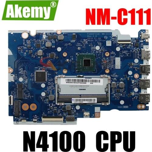 Laptop motherboard For Lenovo Ideapad Xiao xin-14IGM Celeron N4100 5B20S41887 Mainboard NM-C111 SR3S0 DDR4