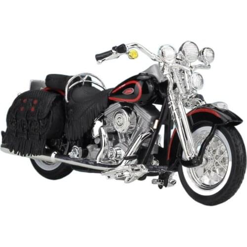 Motorcycle Simulation Alloy Model 1:18 Harley 1998 FLSTS Heritage Springe Collection Ornaments Birthday Gifts Toys Boys Gifts