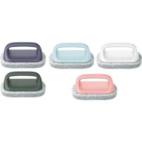 Soft Sponge Kitchen Cleaning Brush Pot Dish Sink Toilet Tiles Scrubber Easy Grip Household Cleaner