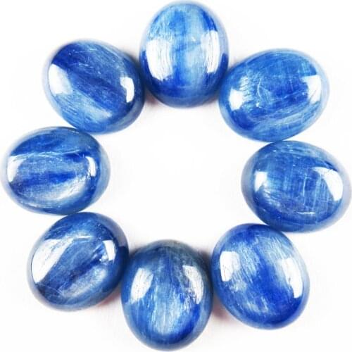 5Pcs 10x12mm A+ Natural Blue Kyanite Oval Cab Cabochon