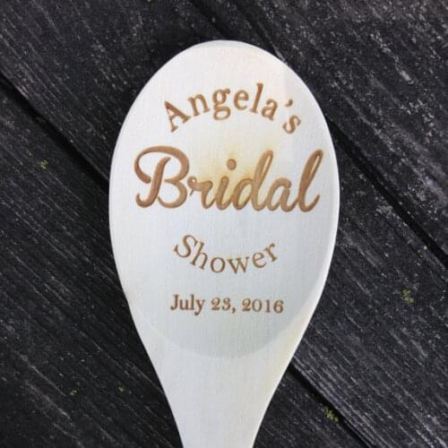 Personalized text bridal shower Wooden Saved the Date spoons Rustic Wedding birthday party favors gifts kitchen decor
