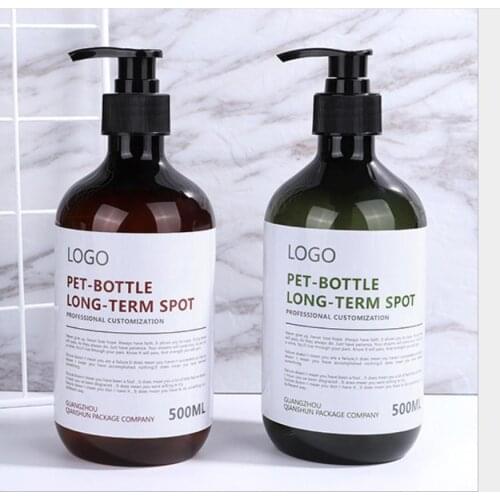 Travel Home Reuse Empty Press Cosmetic Containers 500ml Plastic Lotion Spray Bottles Pump Shampoo Personal Care Refillable T0207