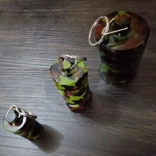 Portable Camouflage Multi Mini Waterproof Bottle Aluminium Alloy Small Medicine Box for Outdoor Travel