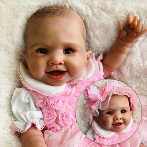 Adolly 20 Inch Realistic Reborn Baby Doll Soft Weighted Full Body Silicone Girl Toy Boy Lifelike Look Real waterproof ad20f001