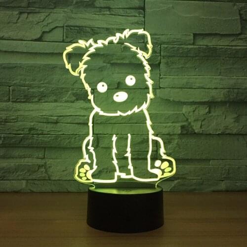 Puppy Led Gift Night Light Kids Room Led Kids Lights Lamps Christmas decorations gift for baby room Usb Led 3d Lamp