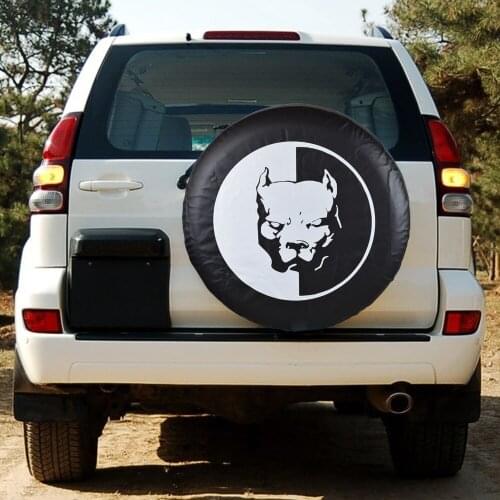 For Jeep RV SUV Truck Wagon Pickup etc 14" 15"16"17" Inch PVC Leather Universal Spare Tire Cover Waterproof Dustproof Anti-UV