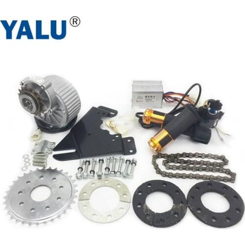 YALU24V 36V 250W Customized Left Freewheel Sprocket Gear Driving Electric EBike DC Motor Kit With UniteMotor MY1018 Bike Motor